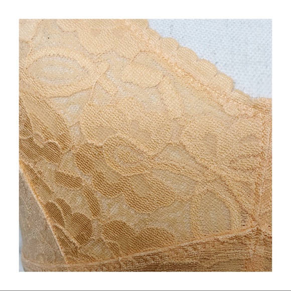 NWT FREE PEOPLE | Light Orange Galloon Racerback Lace Bralette XS - Picture 7 of 11